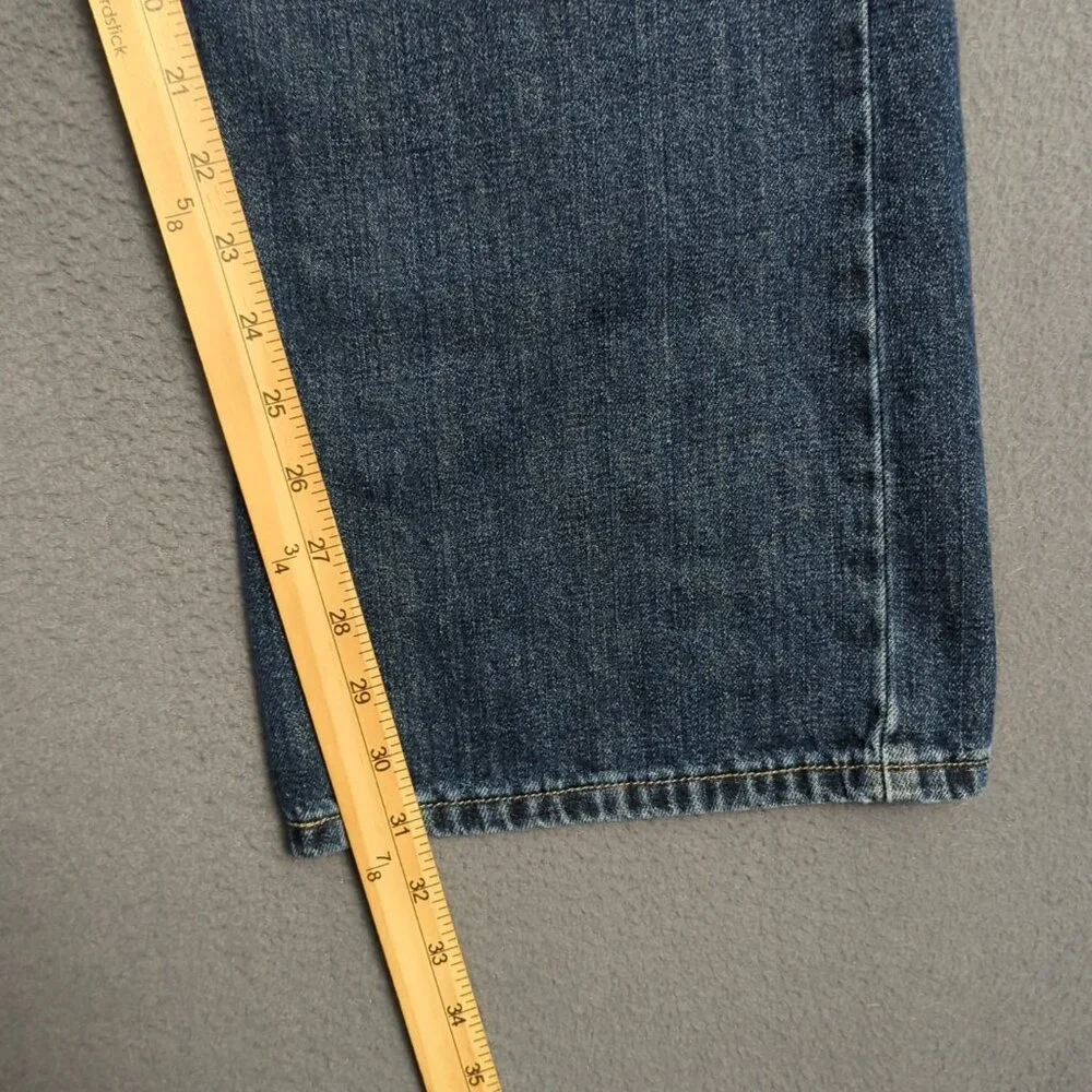 Levi's Jeans Men's 36x32 Blue 527 Slim Fit Boot Cut Denim Uneven Hems